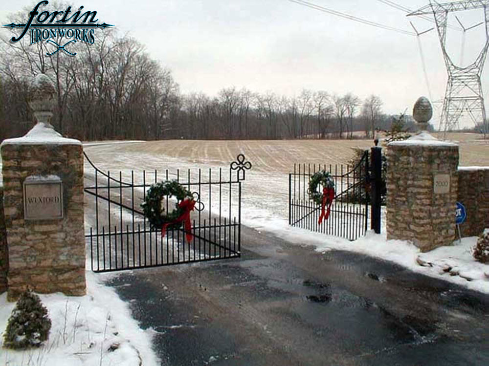 Custom Wrought Iron Driveway Gates Fortin Ironworks