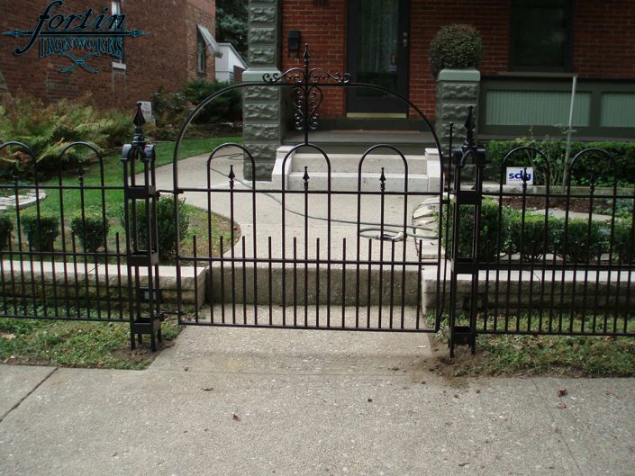 decorative arched top walk through gate