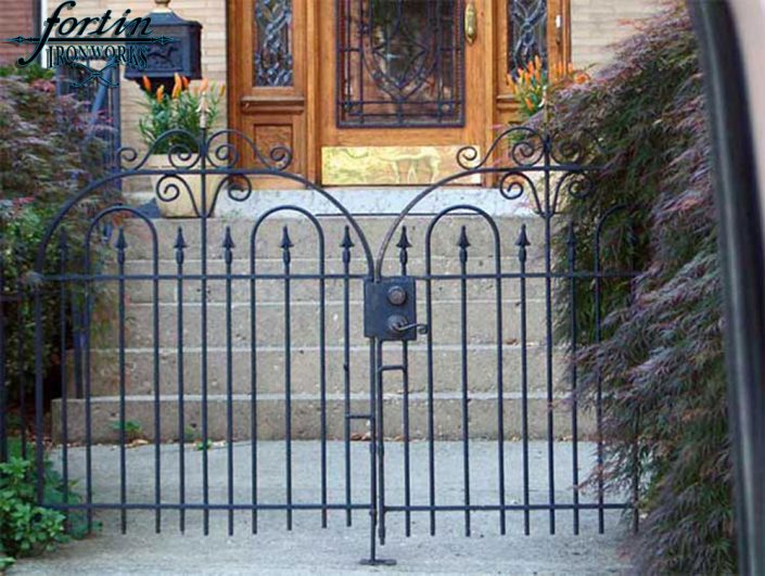 decorative arched top walk through gate