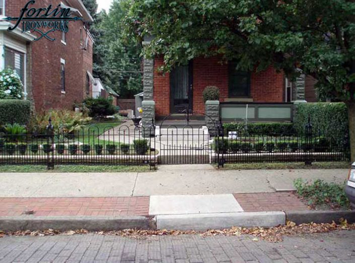 decorative arched top walk through gate