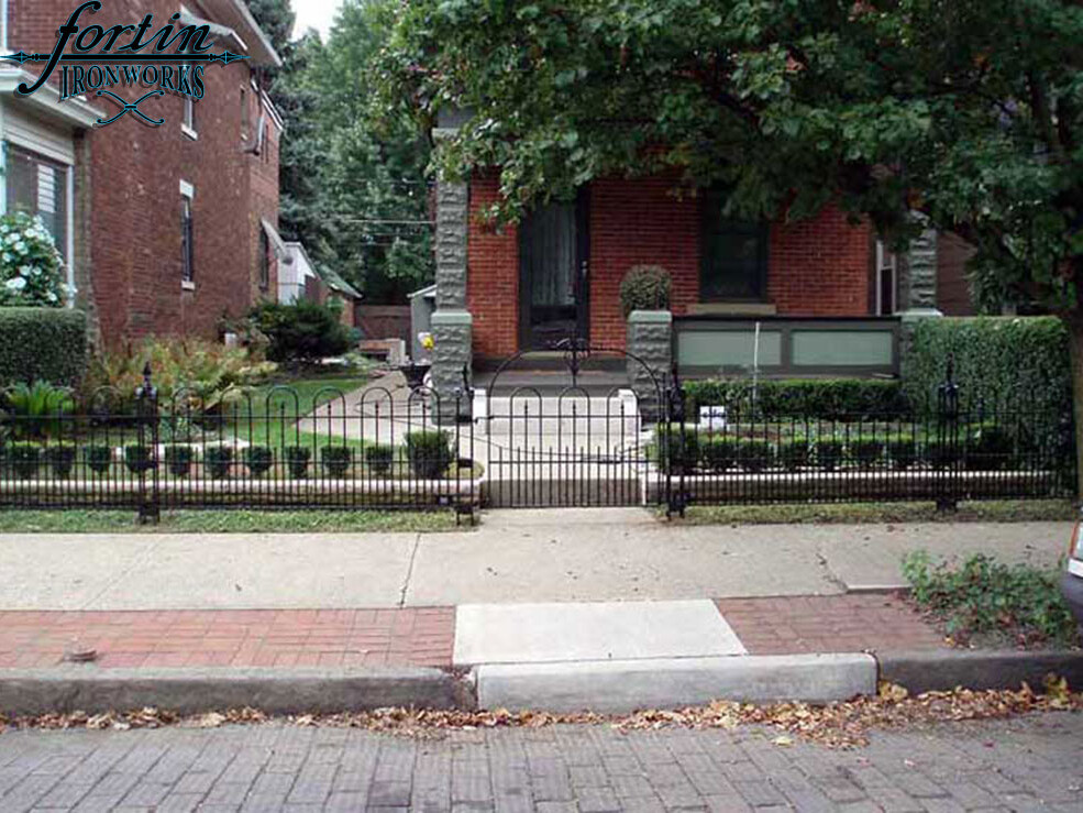decorative arched top walk through gate
