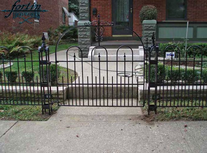 decorative arched top walk through gate