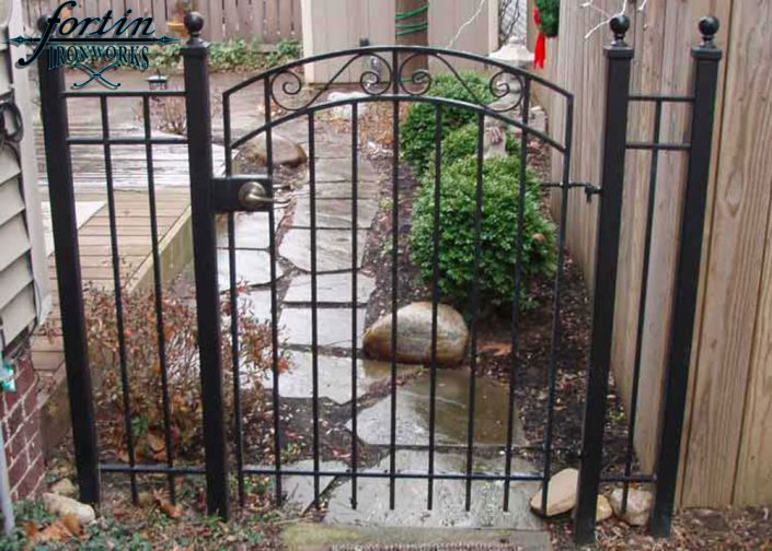 decorative arched top walk through gate