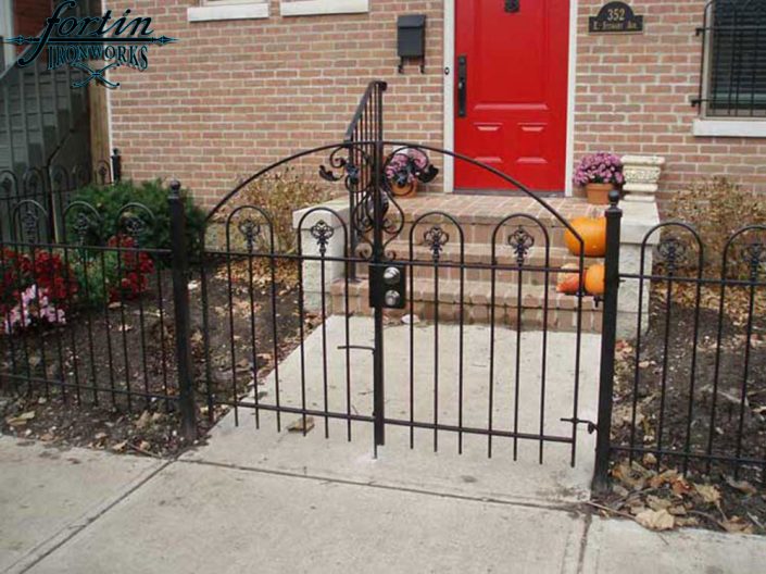 decorative arched top walk through gate