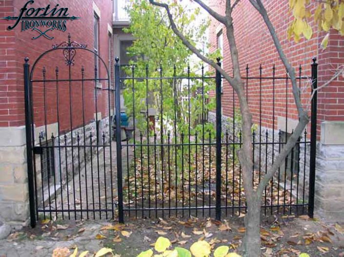 security walk gate between buildings