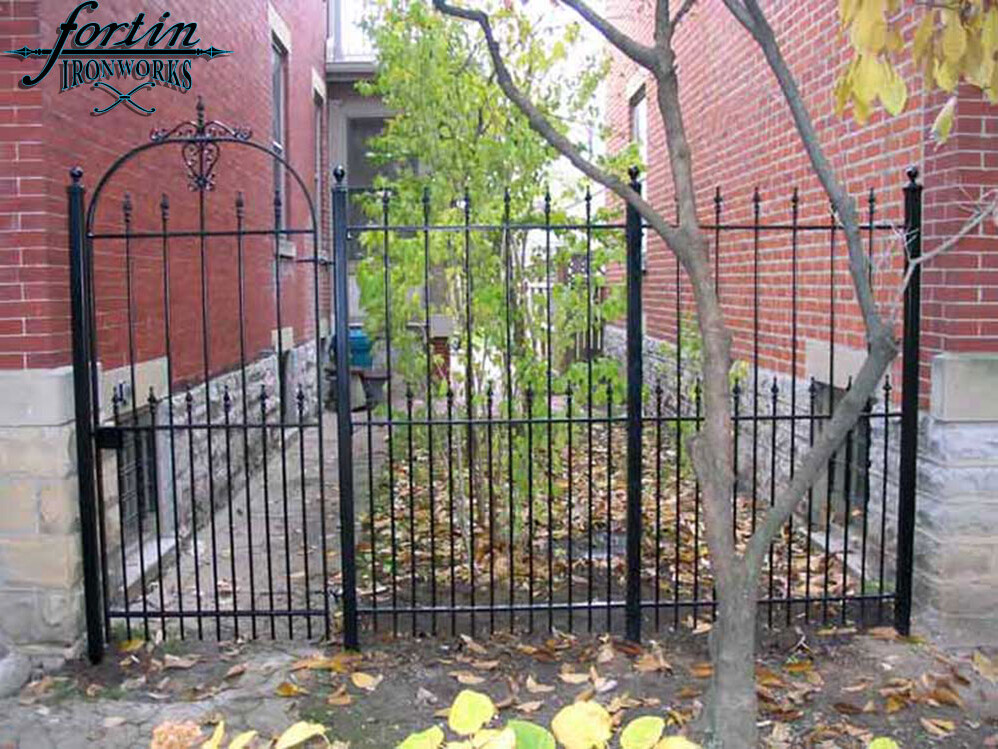 security walk gate between buildings