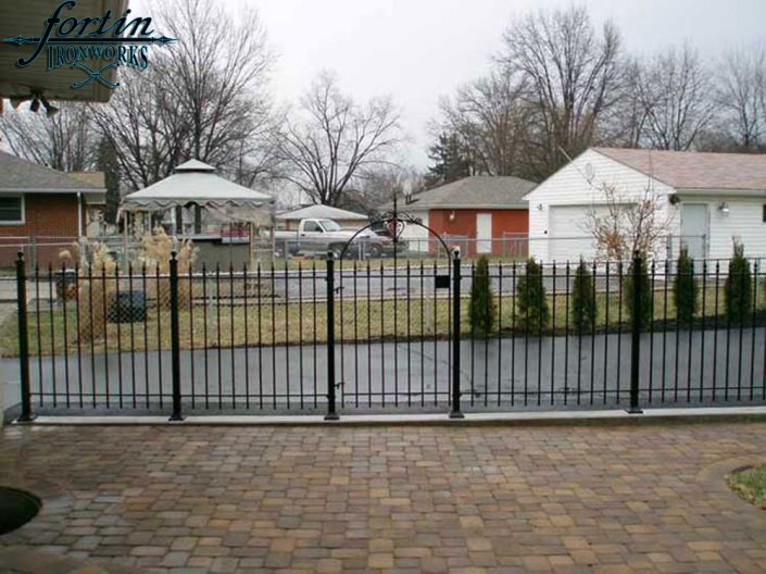 Enclosed back porch with walk way gate