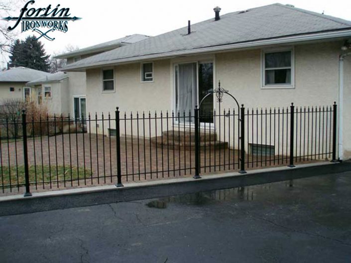 Enclosed back porch with walk way gate