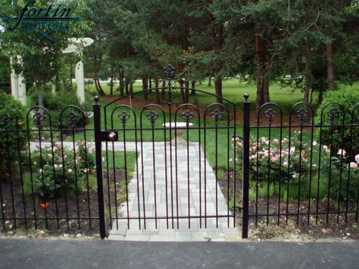 back yard fence and walk through gate