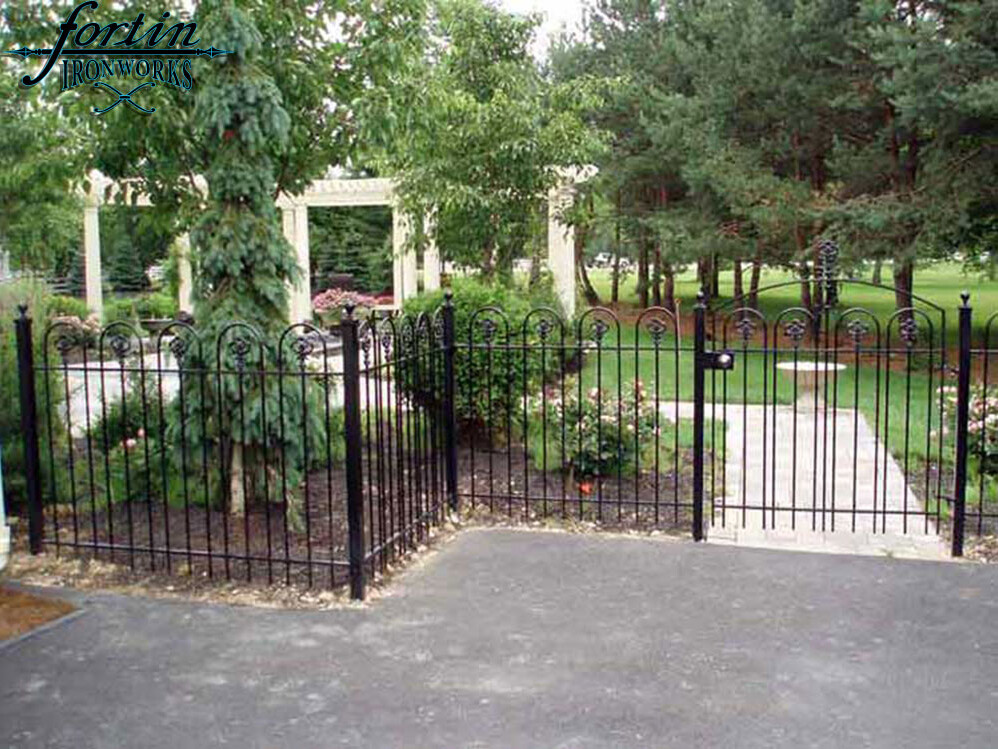 back yard fence and walk through gate