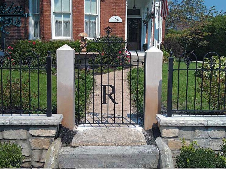 Family crest or family initial walk gate